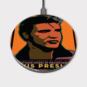 Pastele Elvis Presley Custom Wireless Charger Awesome Gift Smartphone Android iOs Mobile Phone Charging Pad iPhone Samsung Asus Sony Nokia Google Magnetic Qi Fast Charger Wireless Phone Accessories