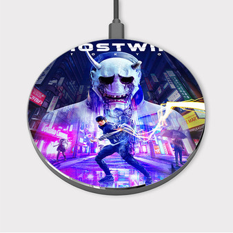 Pastele Ghostwire Tokyo Custom Wireless Charger Awesome Gift Smartphone Android iOs Mobile Phone Charging Pad iPhone Samsung Asus Sony Nokia Google Magnetic Qi Fast Charger Wireless Phone Accessories