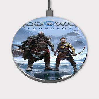 Pastele God of War Ragnar k Custom Wireless Charger Awesome Gift Smartphone Android iOs Mobile Phone Charging Pad iPhone Samsung Asus Sony Nokia Google Magnetic Qi Fast Charger Wireless Phone Accessories