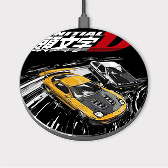 Pastele Initial D Custom Wireless Charger Awesome Gift Smartphone Android iOs Mobile Phone Charging Pad iPhone Samsung Asus Sony Nokia Google Magnetic Qi Fast Charger Wireless Phone Accessories