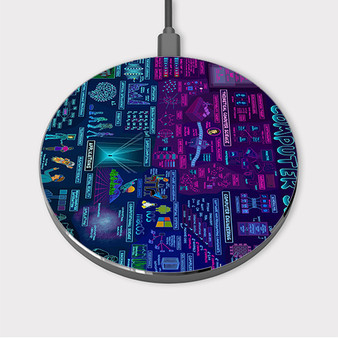 Pastele Map of Computer Science Custom Wireless Charger Awesome Gift Smartphone Android iOs Mobile Phone Charging Pad iPhone Samsung Asus Sony Nokia Google Magnetic Qi Fast Charger Wireless Phone Accessories
