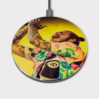 Pastele Post Malone Concert Custom Wireless Charger Awesome Gift Smartphone Android iOs Mobile Phone Charging Pad iPhone Samsung Asus Sony Nokia Google Magnetic Qi Fast Charger Wireless Phone Accessories