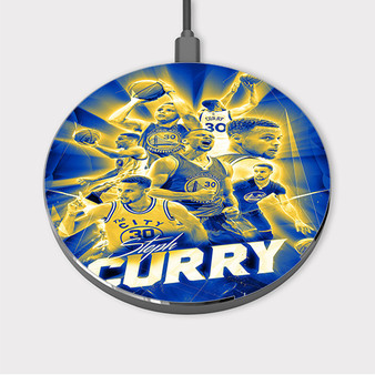 Pastele Stephen Curry Custom Wireless Charger Awesome Gift Smartphone Android iOs Mobile Phone Charging Pad iPhone Samsung Asus Sony Nokia Google Magnetic Qi Fast Charger Wireless Phone Accessories