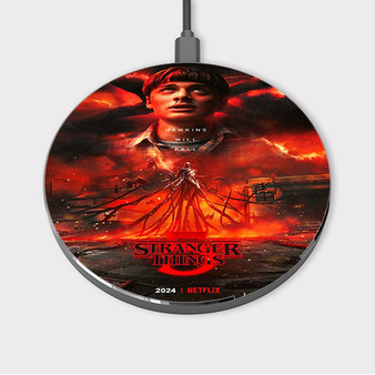 Pastele Stranger Things 5 Custom Wireless Charger Awesome Gift Smartphone Android iOs Mobile Phone Charging Pad iPhone Samsung Asus Sony Nokia Google Magnetic Qi Fast Charger Wireless Phone Accessories