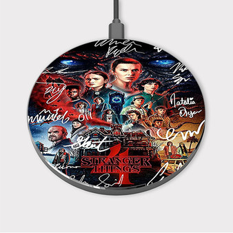 Pastele Stranger Things Poster Signed By Cast Custom Wireless Charger Awesome Gift Smartphone Android iOs Mobile Phone Charging Pad iPhone Samsung Asus Sony Nokia Google Magnetic Qi Fast Charger Wireless Phone Accessories