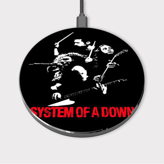 Pastele System of a Down Black Custom Wireless Charger Awesome Gift Smartphone Android iOs Mobile Phone Charging Pad iPhone Samsung Asus Sony Nokia Google Magnetic Qi Fast Charger Wireless Phone Accessories