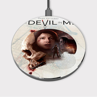 Pastele The Dark Pictures Anthology The Devil in Me Custom Wireless Charger Awesome Gift Smartphone Android iOs Mobile Phone Charging Pad iPhone Samsung Asus Sony Nokia Google Magnetic Qi Fast Charger Wireless Phone Accessories