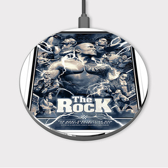 Pastele The Rock WWE Custom Wireless Charger Awesome Gift Smartphone Android iOs Mobile Phone Charging Pad iPhone Samsung Asus Sony Nokia Google Magnetic Qi Fast Charger Wireless Phone Accessories