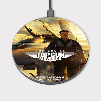 Pastele Top Gun Maverick Custom Wireless Charger Awesome Gift Smartphone Android iOs Mobile Phone Charging Pad iPhone Samsung Asus Sony Nokia Google Magnetic Qi Fast Charger Wireless Phone Accessories