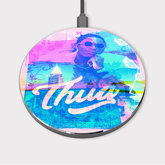 Pastele Young Thug Custom Wireless Charger Awesome Gift Smartphone Android iOs Mobile Phone Charging Pad iPhone Samsung Asus Sony Nokia Google Magnetic Qi Fast Charger Wireless Phone Accessories