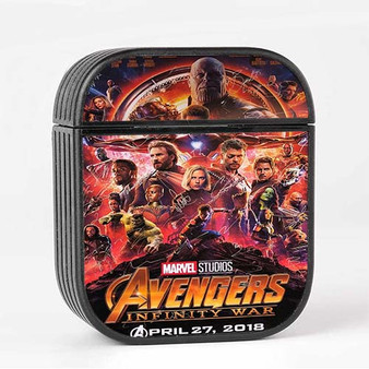 Pastele Avengers Infinity War Poster Signed By Cast Custom AirPods Case Cover Awesome Personalized Apple AirPods Gen 1 AirPods Gen 2 AirPods Pro Hard Skin Protective Cover Sublimation Cases