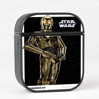 Pastele C3 PO Star Wars Custom AirPods Case Cover Awesome Personalized Apple AirPods Gen 1 AirPods Gen 2 AirPods Pro Hard Skin Protective Cover Sublimation Cases