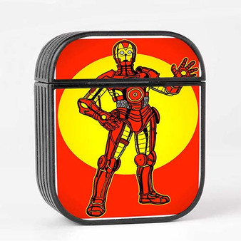 Pastele C3 PO Star Wars Iron Man Custom AirPods Case Cover Awesome Personalized Apple AirPods Gen 1 AirPods Gen 2 AirPods Pro Hard Skin Protective Cover Sublimation Cases