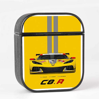 Pastele Chevrolet Corvette C8 R Custom AirPods Case Cover Awesome Personalized Apple AirPods Gen 1 AirPods Gen 2 AirPods Pro Hard Skin Protective Cover Sublimation Cases