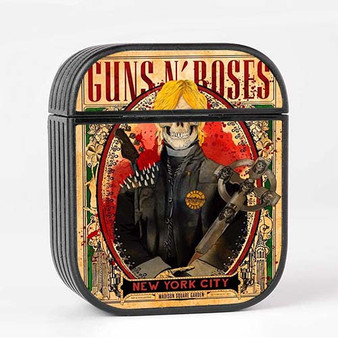 Pastele Gun N Roses New York City Custom AirPods Case Cover Awesome Personalized Apple AirPods Gen 1 AirPods Gen 2 AirPods Pro Hard Skin Protective Cover Sublimation Cases