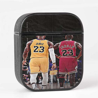 Pastele Michael Jordan and Lebron James Custom AirPods Case Cover Awesome Personalized Apple AirPods Gen 1 AirPods Gen 2 AirPods Pro Hard Skin Protective Cover Sublimation Cases
