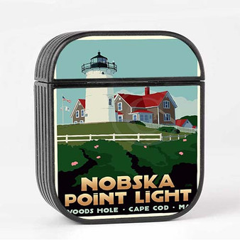 Pastele Nobska Point Light Custom AirPods Case Cover Awesome Personalized Apple AirPods Gen 1 AirPods Gen 2 AirPods Pro Hard Skin Protective Cover Sublimation Cases
