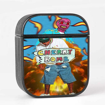 Pastele Tyler The Creator Cherry Bomb Custom AirPods Case Cover Awesome Personalized Apple AirPods Gen 1 AirPods Gen 2 AirPods Pro Hard Skin Protective Cover Sublimation Cases