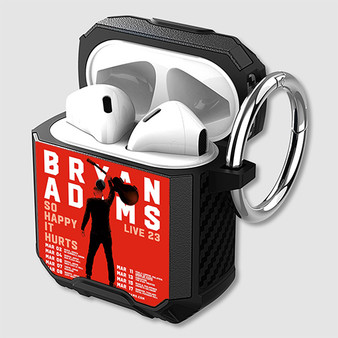 Pastele Bryan Adams So Happy It Hurts 2023 Tour Custom Personalized AirPods Case Shockproof Cover Awesome The Best Smart Protective Cover With Ring AirPods Gen 1 2 3 Pro Black Pink Colors