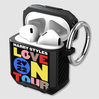 Pastele Harry Styles Love on Tour 2022 Custom Personalized AirPods Case Shockproof Cover Awesome The Best Smart Protective Cover With Ring AirPods Gen 1 2 3 Pro Black Pink Colors