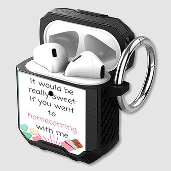 Pastele Last Minute Hoco Proposal Custom Personalized AirPods Case Shockproof Cover Awesome The Best Smart Protective Cover With Ring AirPods Gen 1 2 3 Pro Black Pink Colors