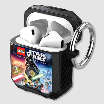 Pastele LEGO Star Wars The Skywalker Saga Custom Personalized AirPods Case Shockproof Cover Awesome The Best Smart Protective Cover With Ring AirPods Gen 1 2 3 Pro Black Pink Colors