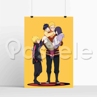 Naruto and Hinata s Family Custom Printed Silk Poster Wall Decor 20 x 13 Inch 24 x 36 Inch