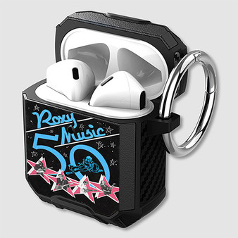 Pastele Roxy Music Tour jpeg Custom Personalized AirPods Case Shockproof Cover Awesome The Best Smart Protective Cover With Ring AirPods Gen 1 2 3 Pro Black Pink Colors
