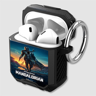 Pastele Star Wars Mandalorian The Mandalorian Custom Personalized AirPods Case Shockproof Cover Awesome The Best Smart Protective Cover With Ring AirPods Gen 1 2 3 Pro Black Pink Colors