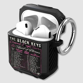 Pastele The Black Keys Dropout Boogie Tour Custom Personalized AirPods Case Shockproof Cover Awesome The Best Smart Protective Cover With Ring AirPods Gen 1 2 3 Pro Black Pink Colors