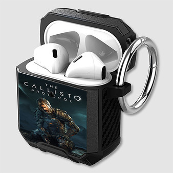 Pastele The Callisto Protocol Custom Personalized AirPods Case Shockproof Cover Awesome The Best Smart Protective Cover With Ring AirPods Gen 1 2 3 Pro Black Pink Colors