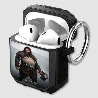 Pastele Thor God of War Ragnar k Custom Personalized AirPods Case Shockproof Cover Awesome The Best Smart Protective Cover With Ring AirPods Gen 1 2 3 Pro Black Pink Colors