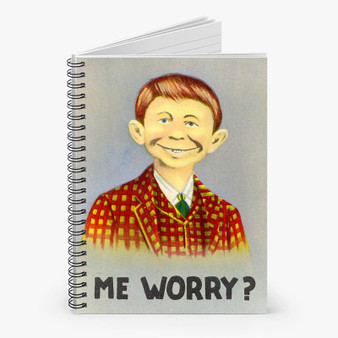 Pastele Alfred E Neuman Custom Spiral Notebook Ruled Line Front Cover Awesome Printed Book Notes School Notes Job Schedule Note 90gsm 118 Pages Metal Spiral Notebook