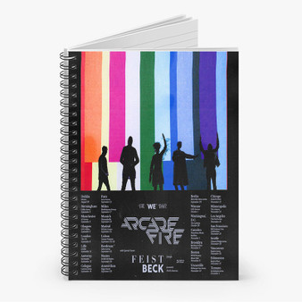 Pastele Arcade Fire Tour 2022 Custom Spiral Notebook Ruled Line Front Cover Awesome Printed Book Notes School Notes Job Schedule Note 90gsm 118 Pages Metal Spiral Notebook