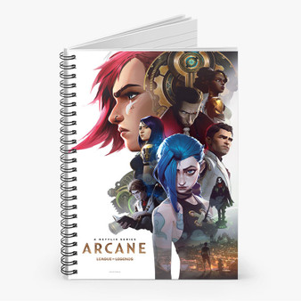 Pastele Arcane League of Legends Custom Spiral Notebook Ruled Line Front Cover Awesome Printed Book Notes School Notes Job Schedule Note 90gsm 118 Pages Metal Spiral Notebook