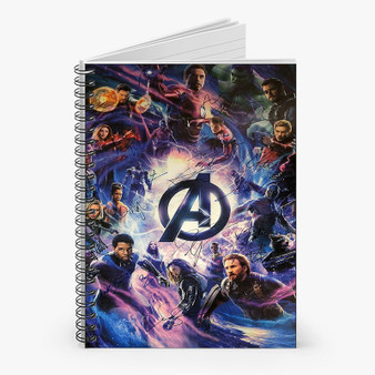 Pastele Avengers Poster Signed By Cast Custom Spiral Notebook Ruled Line Front Cover Awesome Printed Book Notes School Notes Job Schedule Note 90gsm 118 Pages Metal Spiral Notebook