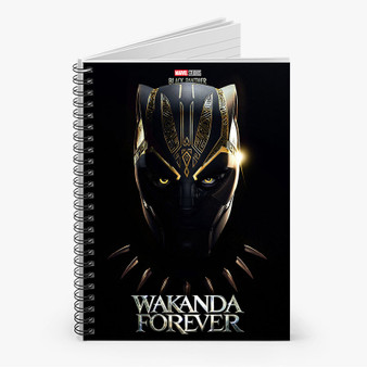 Pastele Black Panther Wakanda Forever 2 Custom Spiral Notebook Ruled Line Front Cover Awesome Printed Book Notes School Notes Job Schedule Note 90gsm 118 Pages Metal Spiral Notebook