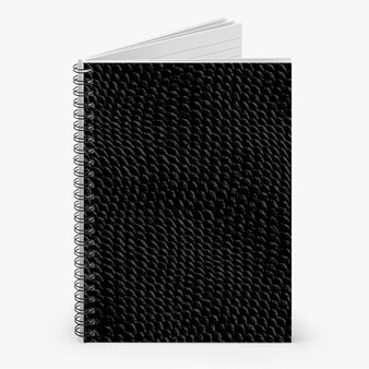 Pastele Black Snake Skin Custom Spiral Notebook Ruled Line Front Cover Awesome Printed Book Notes School Notes Job Schedule Note 90gsm 118 Pages Metal Spiral Notebook