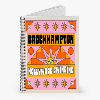 Pastele BROCKHAMPTON Hollywood Swinging Custom Spiral Notebook Ruled Line Front Cover Awesome Printed Book Notes School Notes Job Schedule Note 90gsm 118 Pages Metal Spiral Notebook