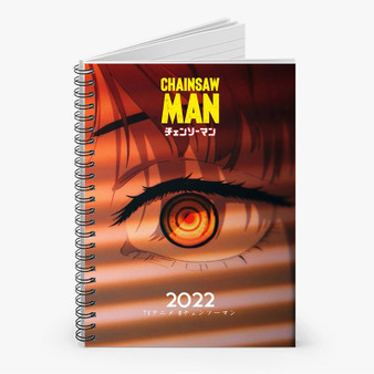 Pastele Chainsaw Man New Key Custom Spiral Notebook Ruled Line Front Cover Awesome Printed Book Notes School Notes Job Schedule Note 90gsm 118 Pages Metal Spiral Notebook