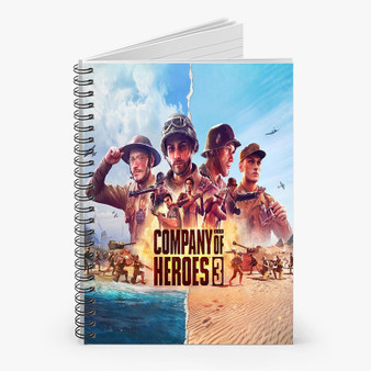 Pastele Company of Heroes 3 Custom Spiral Notebook Ruled Line Front Cover Awesome Printed Book Notes School Notes Job Schedule Note 90gsm 118 Pages Metal Spiral Notebook