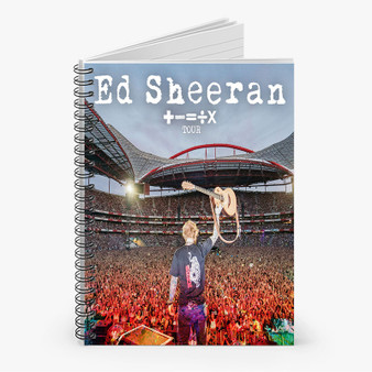 Pastele Ed Sheeran 2023 Tour Custom Spiral Notebook Ruled Line Front Cover Awesome Printed Book Notes School Notes Job Schedule Note 90gsm 118 Pages Metal Spiral Notebook