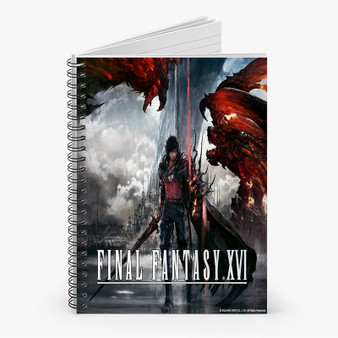 Pastele Final Fantasy XVI Custom Spiral Notebook Ruled Line Front Cover Awesome Printed Book Notes School Notes Job Schedule Note 90gsm 118 Pages Metal Spiral Notebook