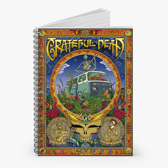 Pastele Grateful Dead Custom Spiral Notebook Ruled Line Front Cover Awesome Printed Book Notes School Notes Job Schedule Note 90gsm 118 Pages Metal Spiral Notebook