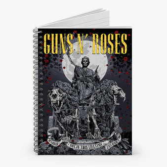 Pastele Gun N Roses Madrid Custom Spiral Notebook Ruled Line Front Cover Awesome Printed Book Notes School Notes Job Schedule Note 90gsm 118 Pages Metal Spiral Notebook