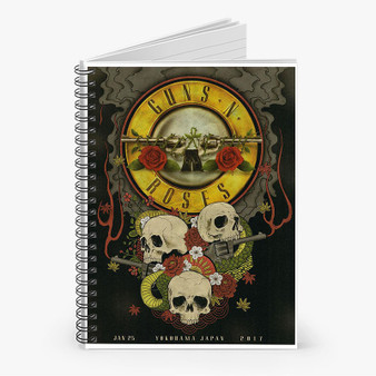 Pastele Guns N Roses Yokohama Japan Custom Spiral Notebook Ruled Line Front Cover Awesome Printed Book Notes School Notes Job Schedule Note 90gsm 118 Pages Metal Spiral Notebook