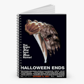 Pastele Halloween Ends Movie Poster Custom Spiral Notebook Ruled Line Front Cover Awesome Printed Book Notes School Notes Job Schedule Note 90gsm 118 Pages Metal Spiral Notebook