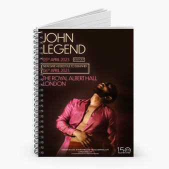 Pastele John Legend 2023 Tour Custom Spiral Notebook Ruled Line Front Cover Awesome Printed Book Notes School Notes Job Schedule Note 90gsm 118 Pages Metal Spiral Notebook