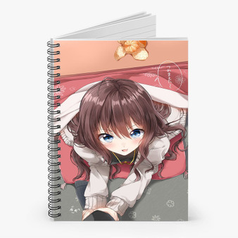 Pastele Kawaii Anime Girls Custom Spiral Notebook Ruled Line Front Cover Awesome Printed Book Notes School Notes Job Schedule Note 90gsm 118 Pages Metal Spiral Notebook