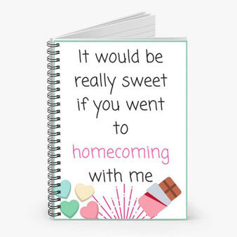 Pastele Last Minute Hoco Proposal Custom Spiral Notebook Ruled Line Front Cover Awesome Printed Book Notes School Notes Job Schedule Note 90gsm 118 Pages Metal Spiral Notebook